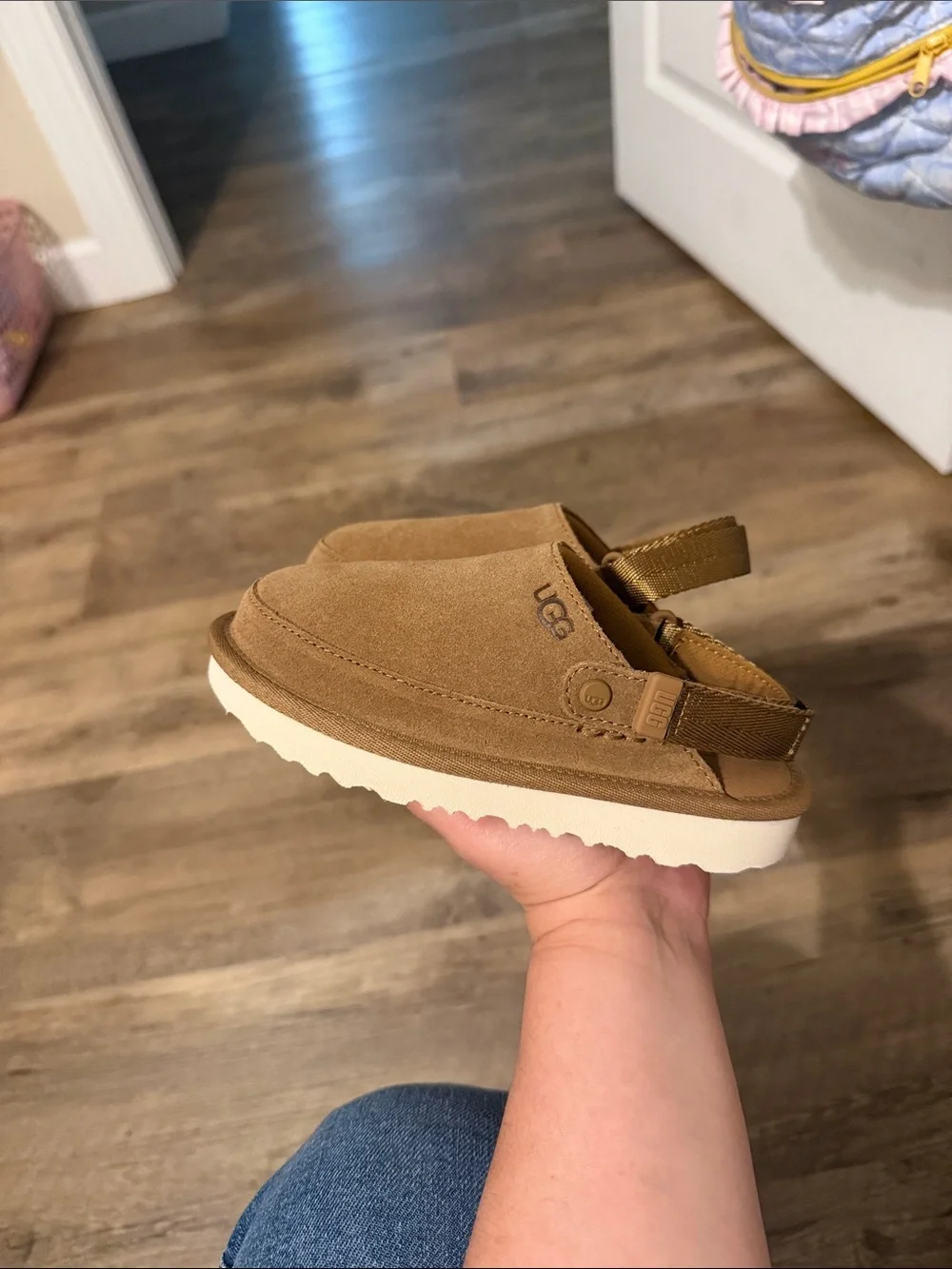 UGG Kids Chestnut Suede Slingback Slip-On